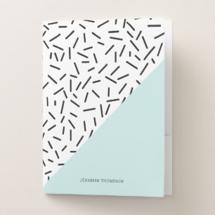 Fun Abstract Pattern Personalized Pocket Folder