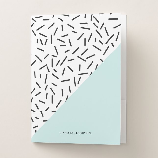 Fun Abstract Pattern Personalized Pocket Folder (Front)