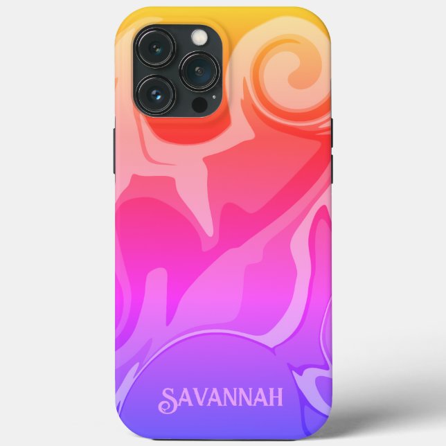 Fun Abstract Rainbow Inspirivity iPhone Case (Back)