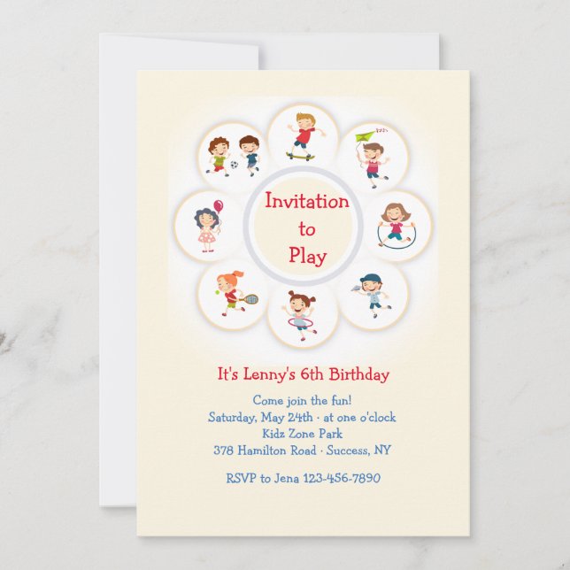 Fun Activities Invitation (Front)