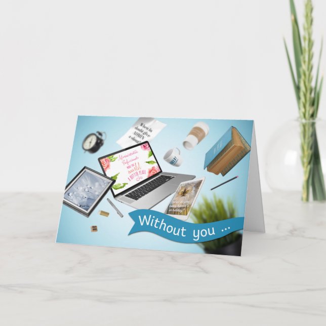 Fun Admin Professionals Day Card- The Chaos Theory Card (Front)