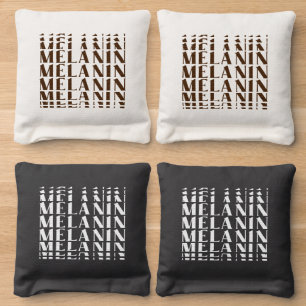 Fun African American Black History Month Melanin Cornhole Bags