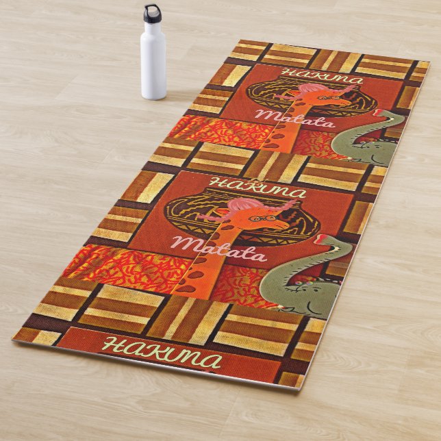 Fun African Wild Stretch Yoga Mat (In Situ)