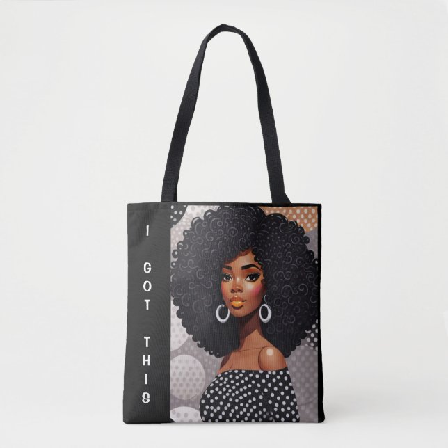 fun Afro Girl empowerment tote (Front)