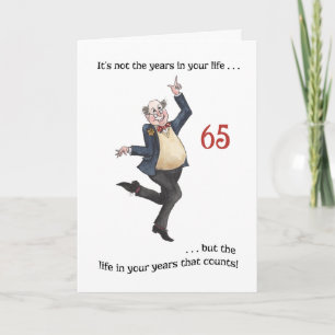 Fun Age-specific 65th Birthday Card for a Man