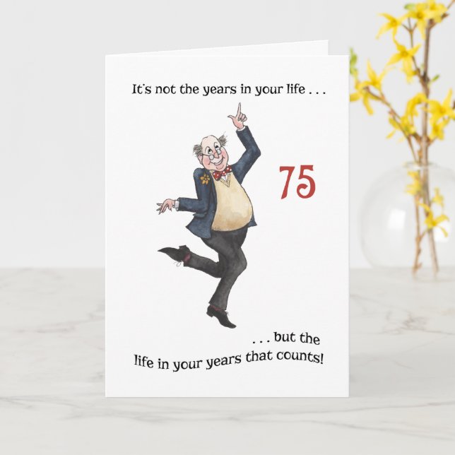 Fun Age-specific 75th Birthday Card for a Man | Zazzle fun-age-specific-75th-birthday-card-for-a-man-zazzle
