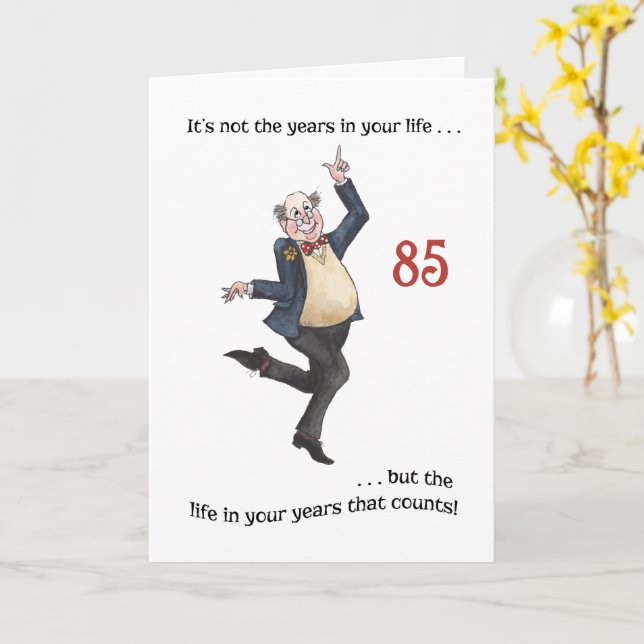 Fun Age-specific 85th Birthday Card for a Man Zazzle