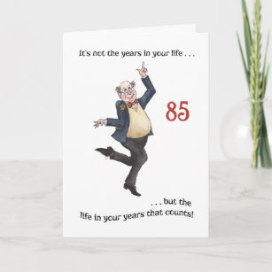 Fun Age-specific 85th Birthday Card for a Man