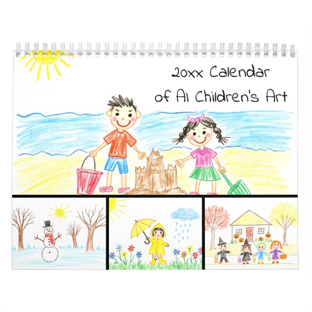 Fun AI Children's Art Colored Images Calendar (Cover)