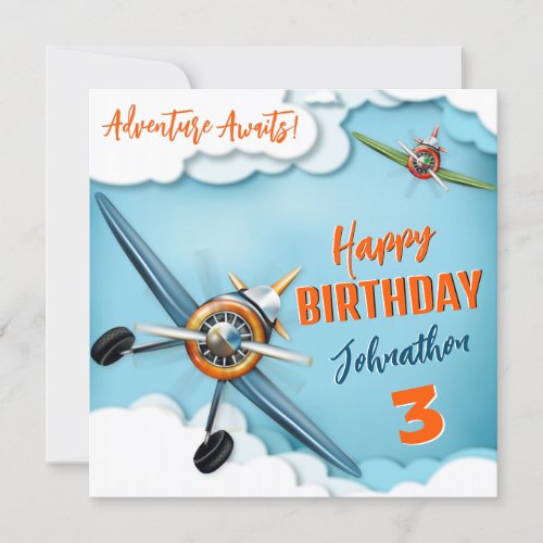 Fun Airplane Aviation Birthday