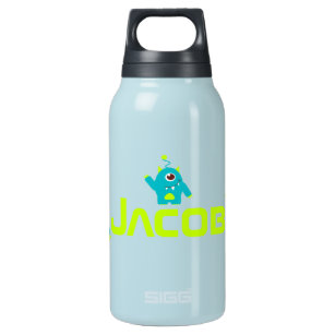 Fun alien named liberty kids small insulated water bottle
