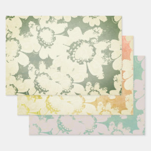 Fun All Occasion Floral Wrapping Paper Sheets