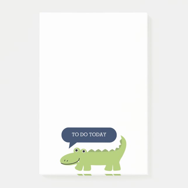 Fun Alligator Personalized Post-it Notes (Front)