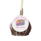 Fun Aloha Tropical Graduation Luau Party Cake Pops (Front)