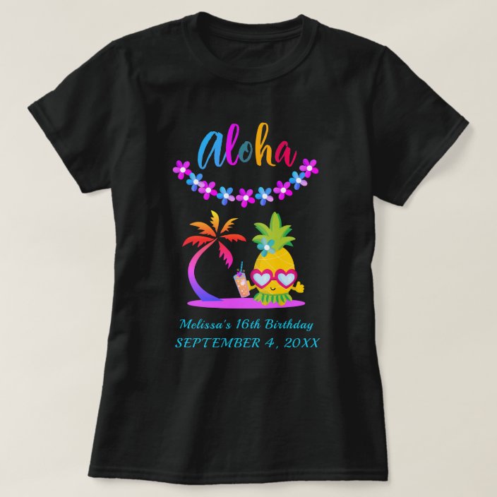 luau theme shirt