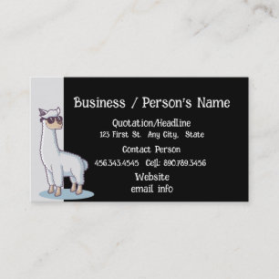 Fun Alpaca Nature Animal Custom Business Card