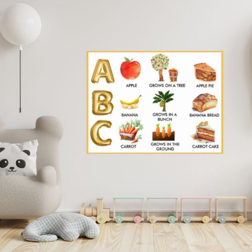 Fun Alphabet ABCs Personalized Name Poster