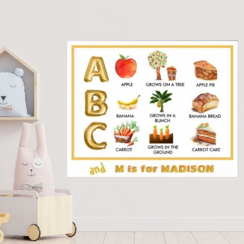 Fun Alphabet ABCs Personalized Name Poster