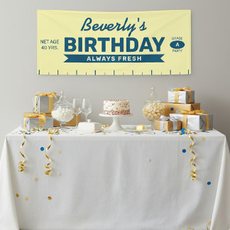 Fun Always Fresh Stick of Butter Birthday Party Banner
