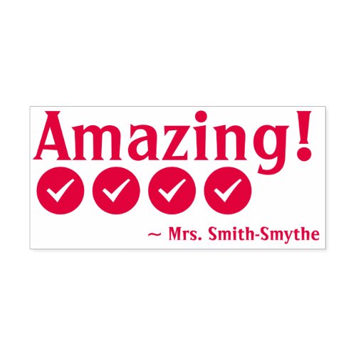 Fun Amazing Teaching Assistant Rubber Stamp