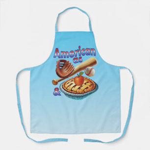 Fun American as Baseball & Apple Pie  Apron