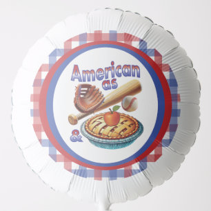 Fun American as Baseball & Apple Pie Balloon