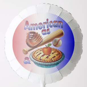 Fun American as Baseball & Apple Pie Balloon