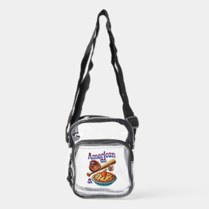 Fun American as Baseball & Apple Pie Clear Crossbody Bag