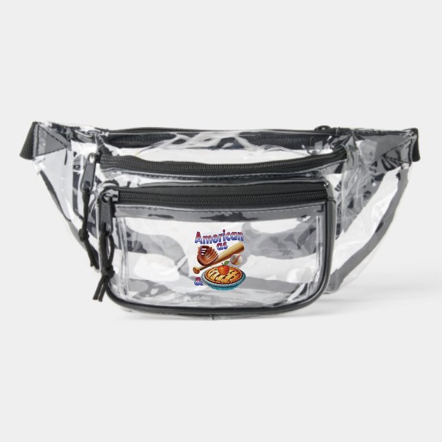 Fun American as Baseball & Apple Pie  Clear Fanny Pack (Front)