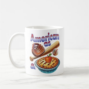 Fun American as Baseball & Apple Pie Coffee Mug