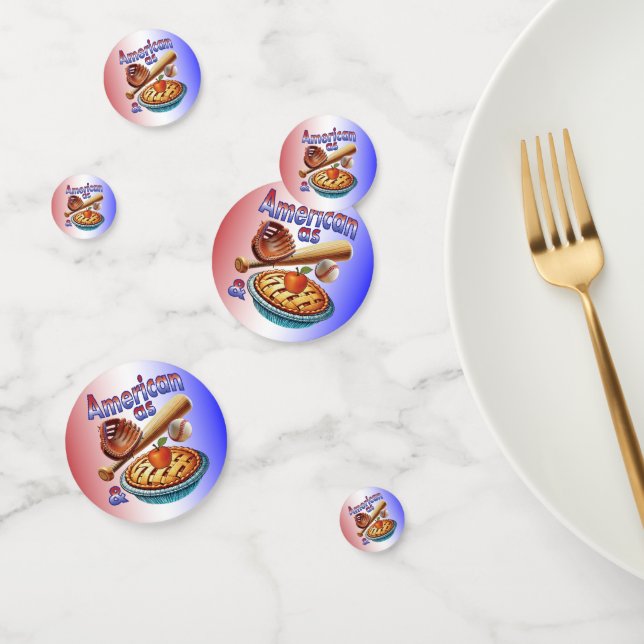 Fun American as Baseball & Apple Pie  Confetti (Group)