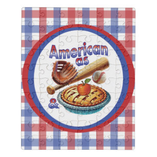 Fun American as Baseball & Apple Pie  Jigsaw Puzzle