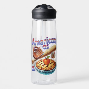 Fun American as Baseball & Apple Pie  Water Bottle