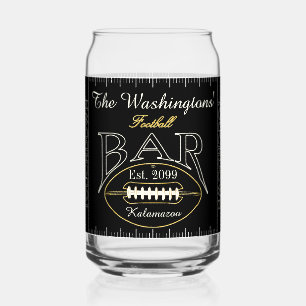 Fun American Football Bar Drinkware Beer Can Glass