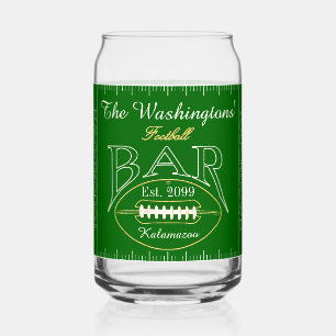 Fun American Football Bar Drinkware Beer Can Glass