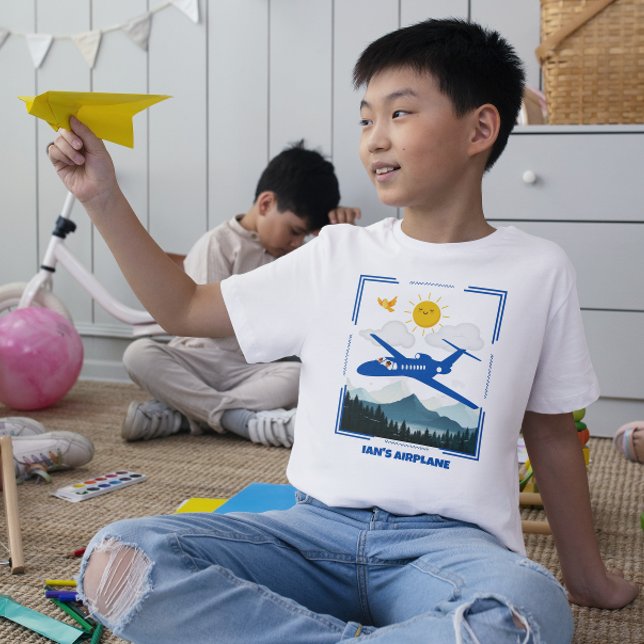 Fun and Adorable Kid's Name Airplane T-Shirt (Creator Uploaded)