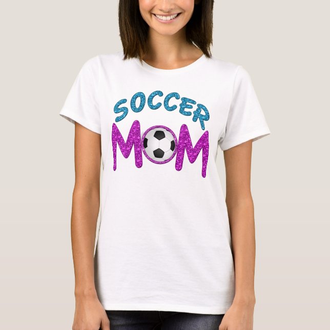 Fun and Bold Soccer Mom T Shirts (Front)