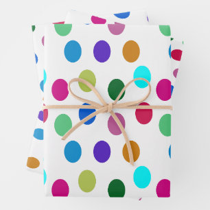 Fun and Bright Colorful All-Occasion Gift  Wrapping Paper Sheets