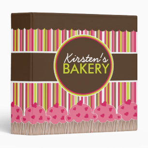 Fun and Bright Cupcake Binder