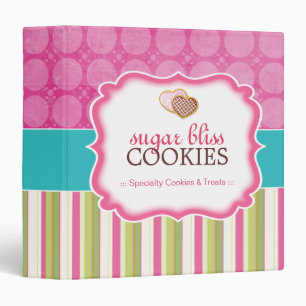 Fun and Bright Heart Cookies Binder