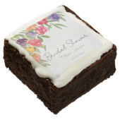 Fun and Bright Tulips and Greenery Bridal Shower  Brownie (Angled)