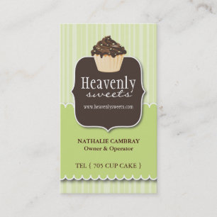 Fun and Classy Cupcake Bakery Business Card
