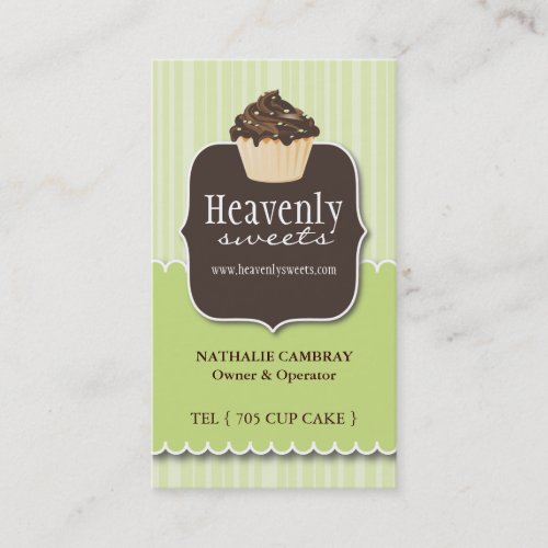Fun and Classy Cupcake | Bakery Business Card