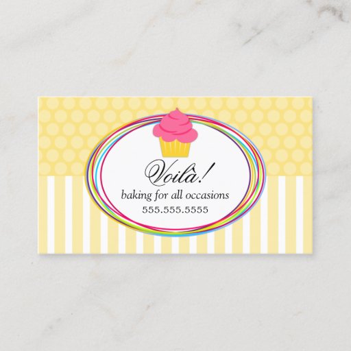 Customizable Cupcake Bakery Business Cards