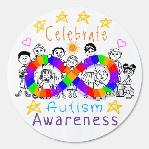 Fun and Colorful Autism Awareness Yard Sign