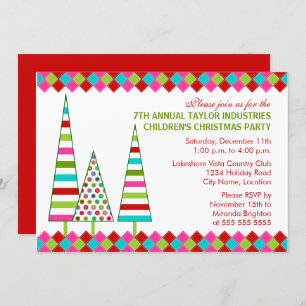 Fun and Colorful Christmas Party Invitation