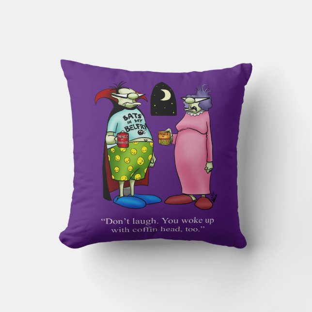 Fun And Colorful Halloween Throw Pillow (Front)