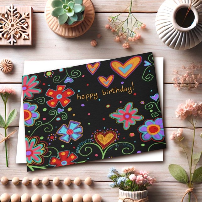 Fun and Colorful Happy Birthday “Inspirivity” Card (Creator Uploaded)