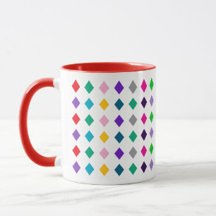 Fun and Colorful Harmonious Diamonds Suit Pattern Mug