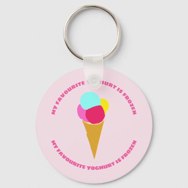 Fun and colorful ice cream keychain (Front)
